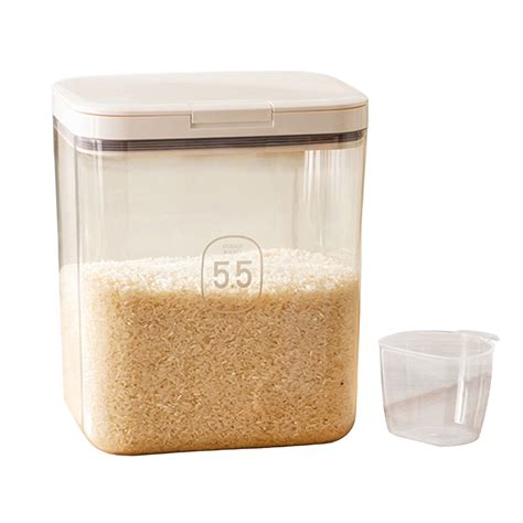Mosey 2.8L/4.5L/5.5L Rice Flour Container Set Easy One-handed Operation ...
