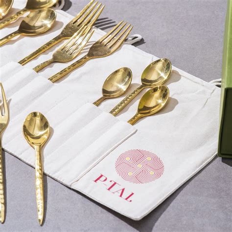 Brass Hammered Cutlery Set (Set of 4) – P-TAL