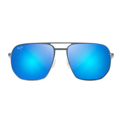 Maui Jim B605-03 55 Lunettes de soleil unisexes en acier inoxydable ...
