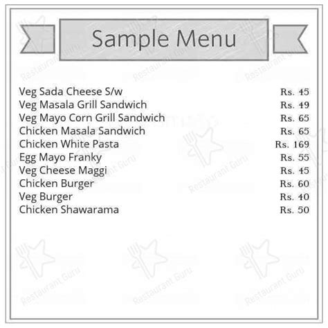 Menu at Ayat Food Station, Mumbai