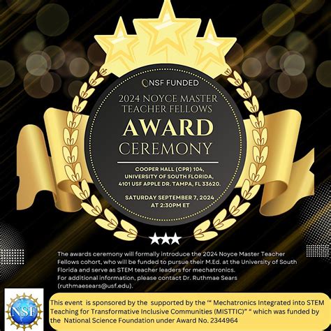 Awards Ceremony for the 2024 cohort of the National Science Foundation ...