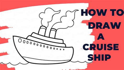 How to Draw Cruise ship easy - YouTube
