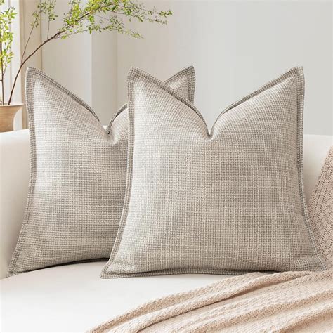 Amazon.com: OTOSTAR Pack of 2 Deep Beige Decorative Pillow Covers 14x14 ...
