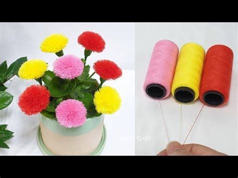 Image result for Small Flower Using Thread and Hand