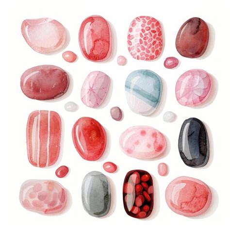 Jelly beans illustration watercolor drawing isolated on white ...