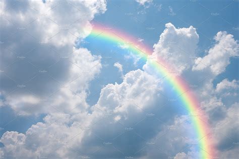 Rainbow and sky background | Rainbow pictures, Rainbow sky, Rainbow ...