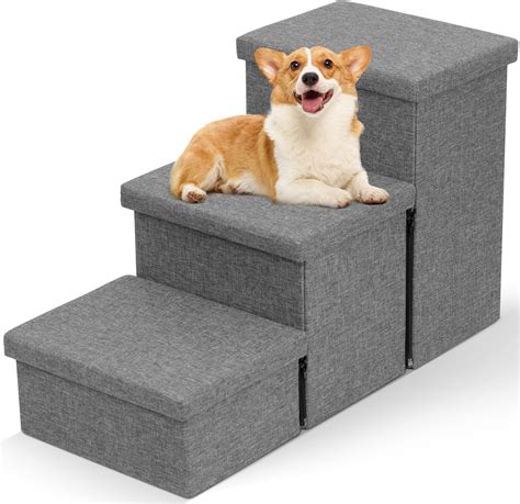 Amazon.com : Generic ER Dog Stairs for Small Dogs, Pet Stairs with 3 ...