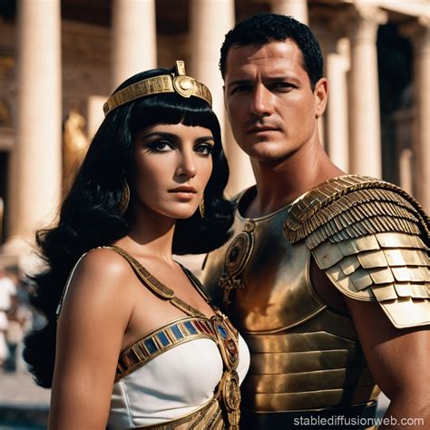 Cleopatra and Julius Caesar in Rome | Stable Diffusion Online