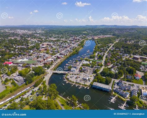 Magog City Aerial View, Quebec QC, Canada Stock Image - Image of ...
