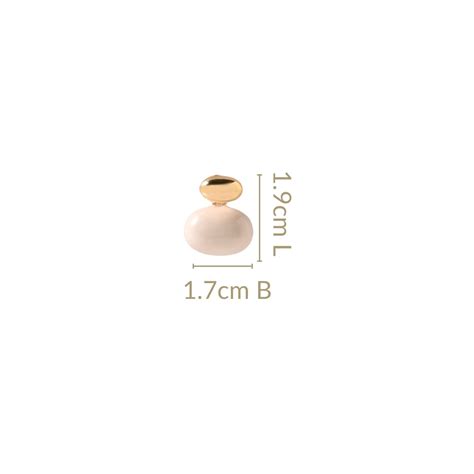 Jewellery Online - Premium Oval Front Back Drop Earrings White | Nestasia