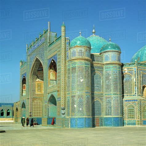 Afghanistan, Mazar-i-Sharif. The Shrine of Hazrat Ali in Mazar-i-Sharif ...