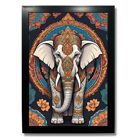 Kagaz Kala - Mythical Mandala Art Wall Poster - Animal Mandala Wall ...