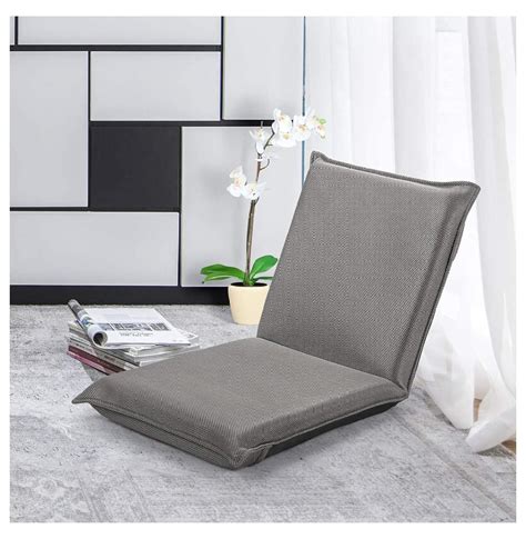 Folding Floor Chair 6-Position Adjustable Meditation Video Gaming with ...