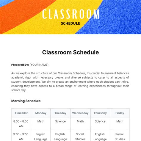 Image result for Classroom Computer Schedule Example
