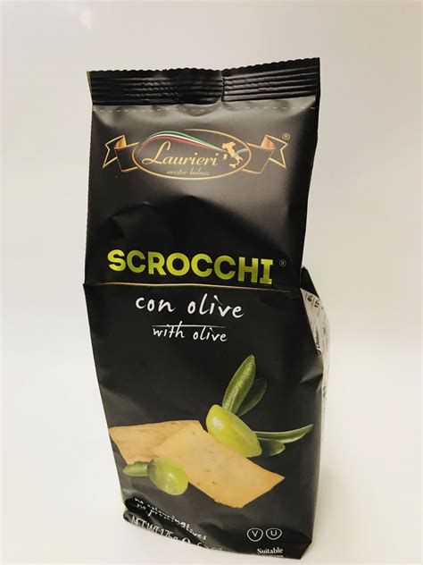 175g LAURIERI SCROCCHI CRACKERS OLIVE - Gourmet & More