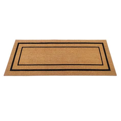 First Concept - FC-8144 - 24 in. W X 60 in. L Black/Natural Coir/Vinyl ...
