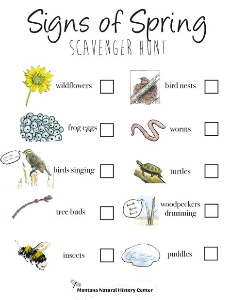 Printable Spring Scavenger Hunt