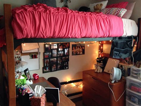 My loft set up at Otterbein University | College living, College dorm ...
