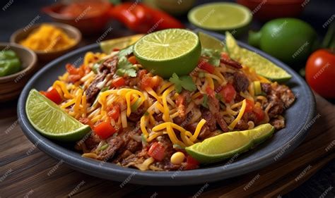 Premium Photo | Mexican food spicy food different dishes