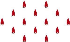 Comet Busters Red Tear Drop Velvet Bindis With Stone (7 mm) (BV1394 ...