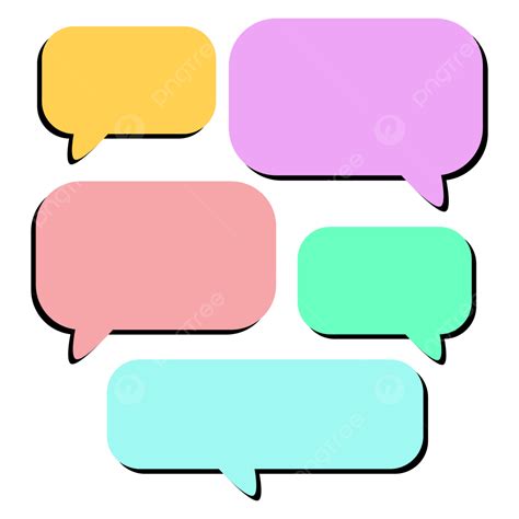 Set Colorfull Blank Speech Bubble, Speech Chat, Speech Bubble, Bubble ...