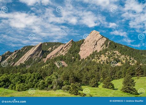 Flatirons on a Sunny Day stock photo. Image of hiking - 82898032