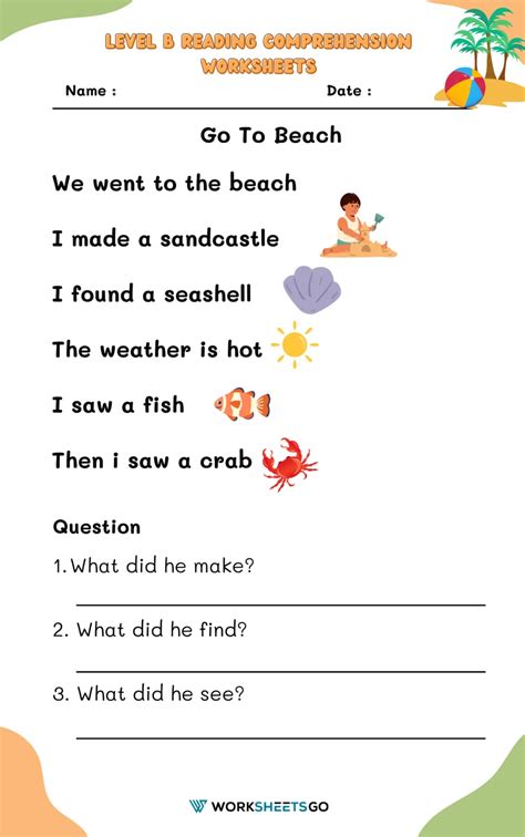 Reading Comprehension Worksheet 的图像结果