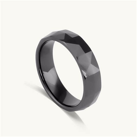 Buy Geometric Black Demi Fine Ring For Men Online – PALMONAS