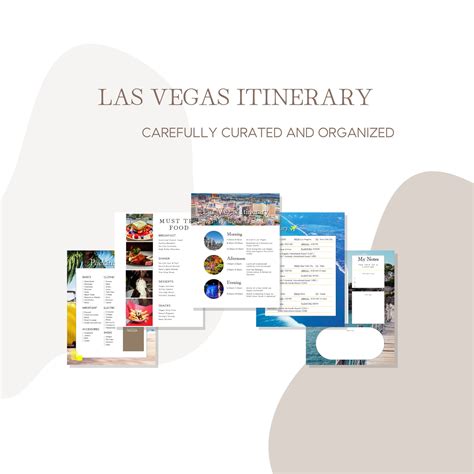 Las Vegas Itinerary 5-day Canva Template | Las Vegas Travel Planner ...