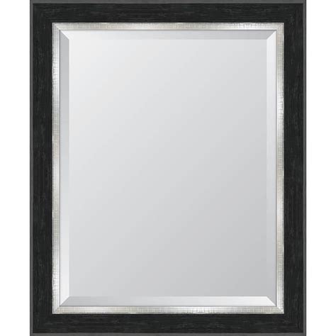 Melissa Van Hise Medium Rectangle Black Beveled Glass Classic Mirror ...