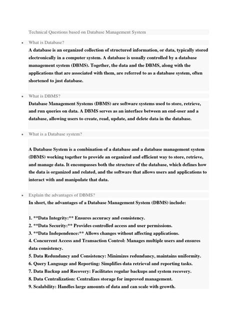 DBMS Technical Interview Questions 的图像结果