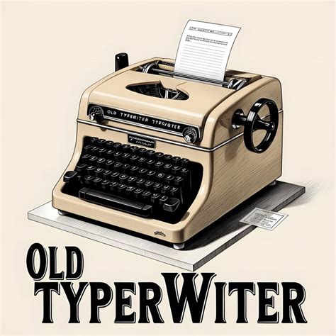 A vintage oldfashioned beige teleprinter with a black keyboard ...