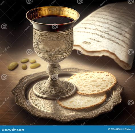 Communion Unleavened Bread And Wine