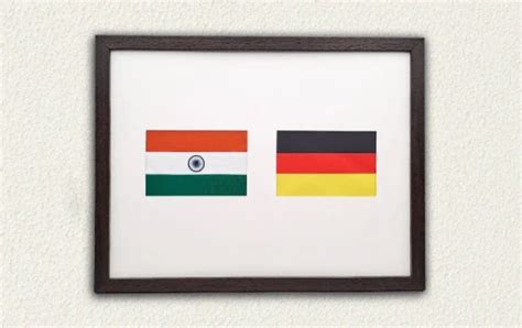 India & Germany | Flag Frame | A3 Size | Garuda Life