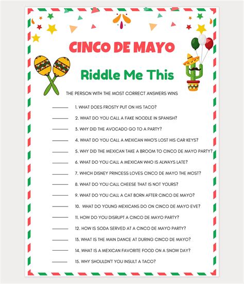 Office Games For Cinco De Mayo at Xavier Meadors blog