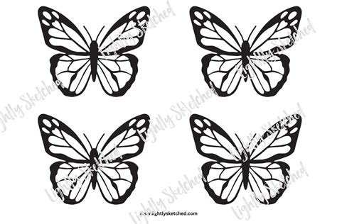 Large Printable Butterfly Stencil - Printable Stencils