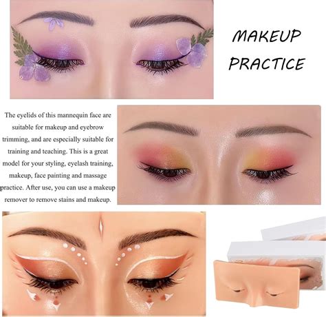 Buy XUESHA The Perfect Aid to Practicing Makeup, Silicone Face Eye ...