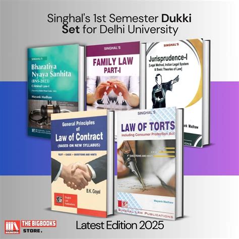 Singhal's 1st Semester Dukki Set for Delhi University (Law Of Torts ...