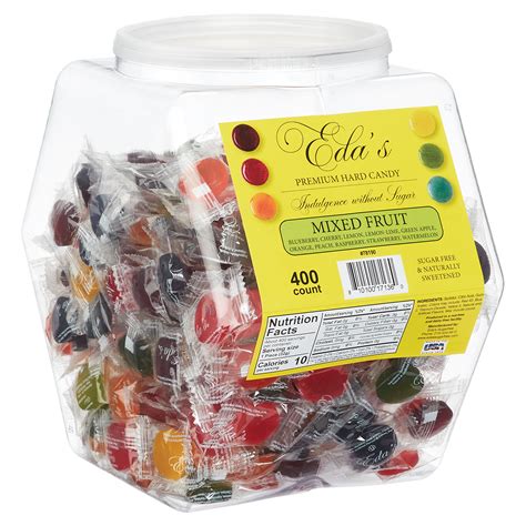 Eda's Sugar Free Mixed Fruit Hard Candy - Assorted Flavors - Bulk ...