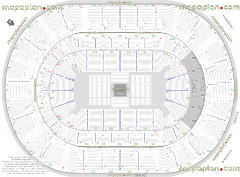 Oklahoma City Paycom Center Arena seating chart - Concert stage in the ...