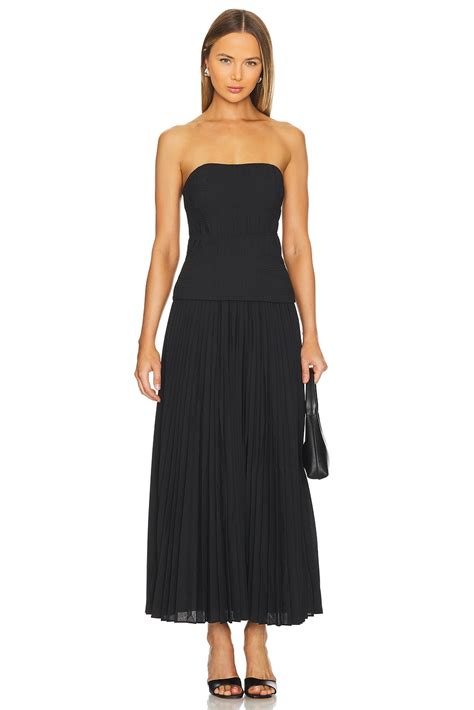 Acler Bristol Midi Dress in Black | REVOLVE