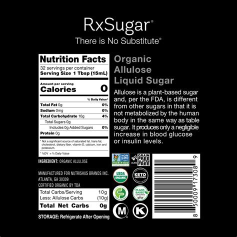 RxSugar Organic Allulose Liquid Sugar - RxSugar®