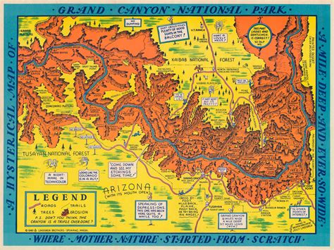 Map Of Grand Canyon Area Maps Of The Grand Canyon Area