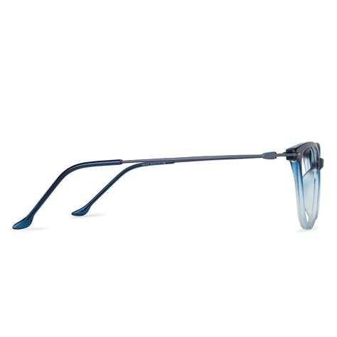 Buy Matte Blue Transparent Blue Full Rim Cat Eye Lenskart Air Online ...