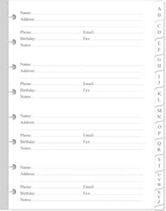 A5 TUL Discbound Address Book Refills - 8-Disc A-Z Telephone Address ...