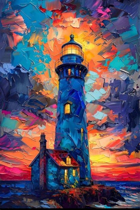Pin by HARDEEP SINGH BENIPAL on ART BOAT | Lighthouse painting ...