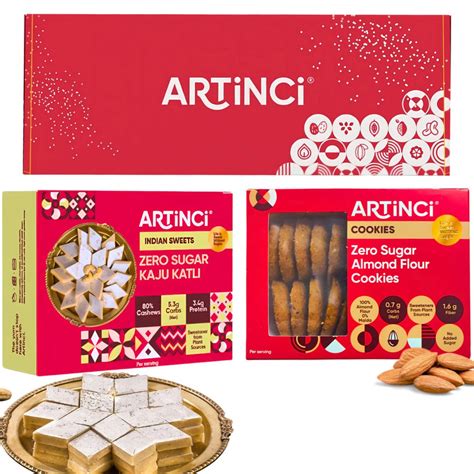 Kaju Katli (160g) & Almond cookies (185g) Combo – Artinci