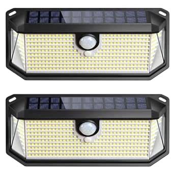Solar Outdoor Lights, 4000LM 388 LEDs Motion Sensor Outdoor Light, IP65 ...
