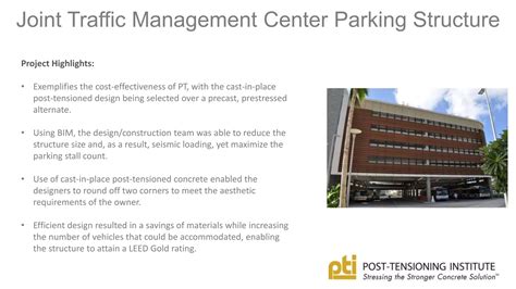 Joint Traffic Management Center Parking Structure | PPTX