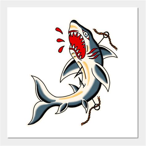 Shark Traditional Tattoo Art Print